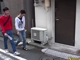 Japanese twink rides penis