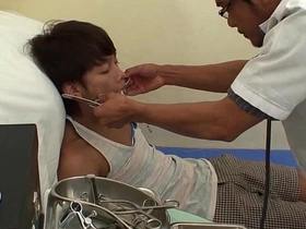 Rough gay Asian bareback sex with young patient