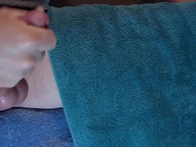 Caucasian guy joins Asian guys in solo masturbation session