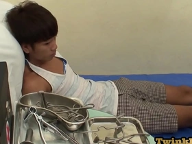 Asian gay teen has bareback sex with doctor in ambulance