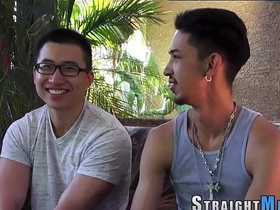 Asian straight amateur gets paid for gay sex