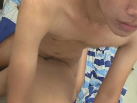Asian twink gets medical blowjob and bareback anal