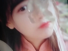 Chinese beauty gets a facial from a solo boy